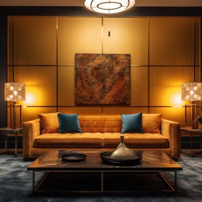 Luxury modern apartment with elegant home decor generated by artificial intelligence